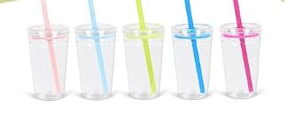 16 oz Acrylic Tumbler w/straw